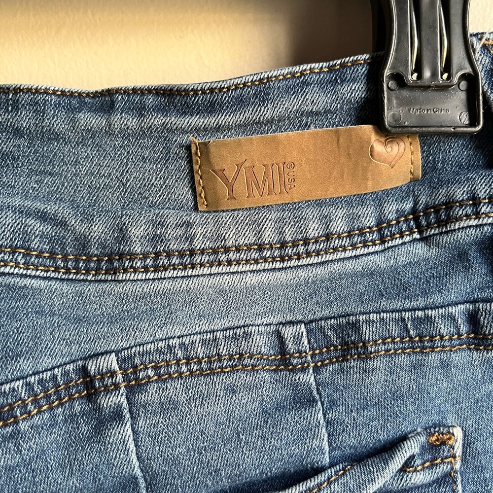 YMI Women's Distressed Skinny Jeans - Blue - Picture 4 of 7